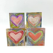 4x.8x4" Acrylic Heart Block Sign, 4 assorted ©Candice Boatright CB1808A View 2