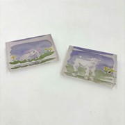 4.5x.8x3" Acrylic Block Sign, Watercolor Lamb, 2 assorted ©Megan Grinder MG1017A View 2
