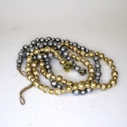 72" Gold Wood Bead Garland with Bell CM3088 View 2