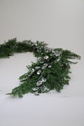 40" Silver Garland with Crystal and Mirror Leaves CM3094 View 2