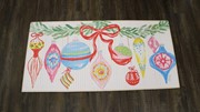 47x24" Bamboo Runner, Garland with Ornaments ©Haley Bush HBX1326 View 2