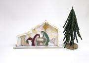 14x2x8" Layered Wood Tabletop Décor, Nativity Jewel Tones ©Tawnya Norton TNX4001 View 2