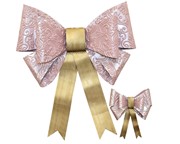 Stamped Metal Pearlized Bow Wall / Door Décor, 26x24, 26x31", 2 asst'd CM3230A View 2