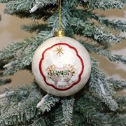 4" Handpainted Capiz Ornament, Woodland Holy Family, 2 assorted ©Haley Bush HBX1350A View 2