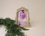 7x4x9" Gold Metal Arched Frame Scroll Design HD1002 View 2