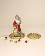 Set/2 Round Metal Gold Tray, 6, 5" HD1003S View 2