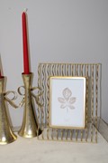 8x7x10" Gold Metal Photo Frame, Open Wire, Holds 5x7 Photo HD1012 View 2