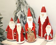 5x4.25x9.5" Handmade Canvas Santa Roly Poly CM3280 View 2