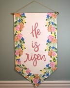20x36" Handpainted Cotton Canvas Tapered Banner, He Is Risen ©Haley Bush HB2150 View 2