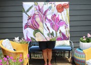 46x38" Art Paper, Oriental Lilies ©Lila Bacon BA4213 View 2