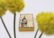 3x5" Handpainted Wood Box Sign, Abstract Church ©Jill Alford JA1002 View 3