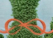 14x20" Pillow w Boucle & Crewel Embroidery, Bunny Topiary Trio ©Haley Bush HB2120 View 3