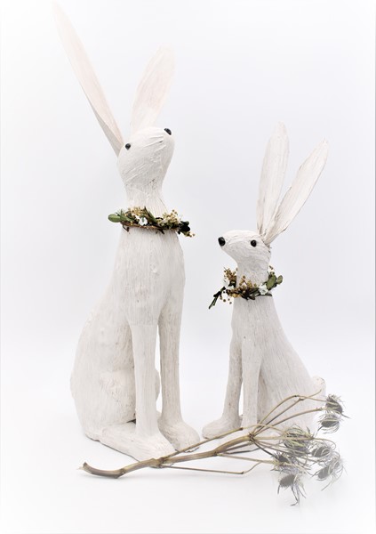 3.75x19x7.75" Corn Husk Rabbit HD5238