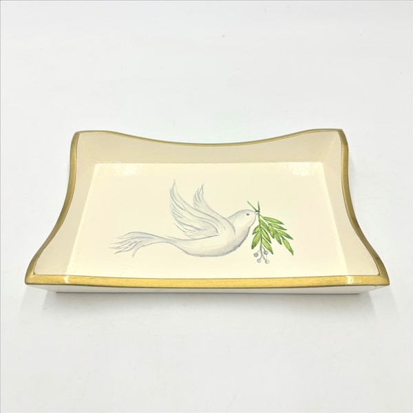 6x9x1" Handpainted Wood Tray, Dove ©Tawnya Norton TN2166